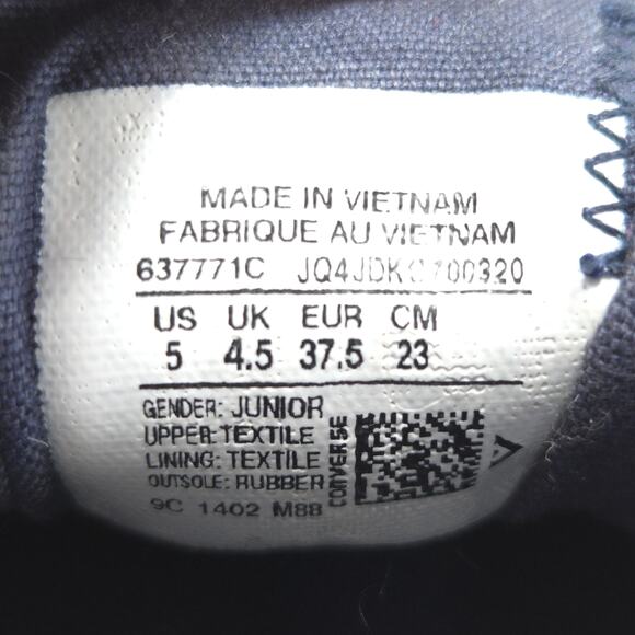 Converse All Star Stars and Stripes Sneaker Shoe Mens Size 5 637771C Red White - Picture 7 of 9